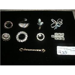 Rhinestone brooches