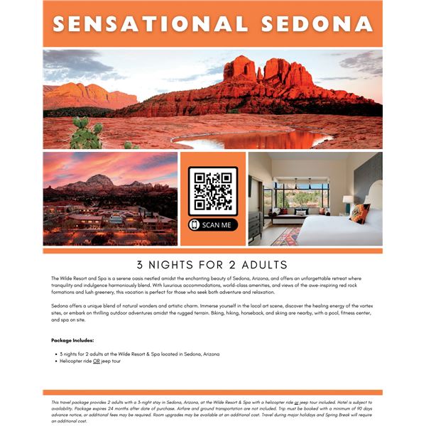 Domestic Vacation Package for 2 Winners Choice