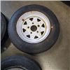 Image 2 : 3 TRAILER TIRES AND RIMS