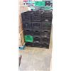 Image 1 : 15 MILK CRATES, MOSTLY BLACK