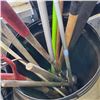 Image 2 : GARBAGE CAN WITH GARDEN TOOLS