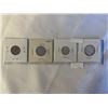 Image 2 : 4 - 1940 CANADIAN COINS WWII 25 CENT AND 10 CENT .800 SILVER PLUS 5 CENT AND 1 CENT