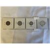 Image 2 : 4 - 1952 CANADIAN COINS - LAST GEORGE VI; 25 CENT AND 10 CENT .800 SILVER PLUS 5 CENT AND 1 CENT