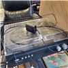 Image 2 : BOX OF RECORDS AND RECORD PLAYER