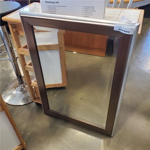 SILVER FRAMED WALL MIRROR