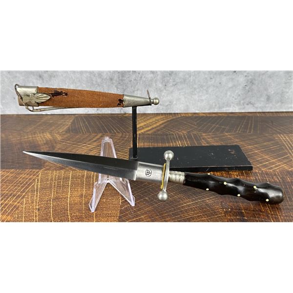 Antique Ed Wusthof Ebony Handle Gamblers Dagger