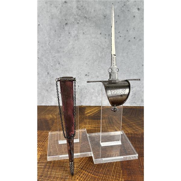 1645 Dated Spanish Main Gauche Left Handed Dagger
