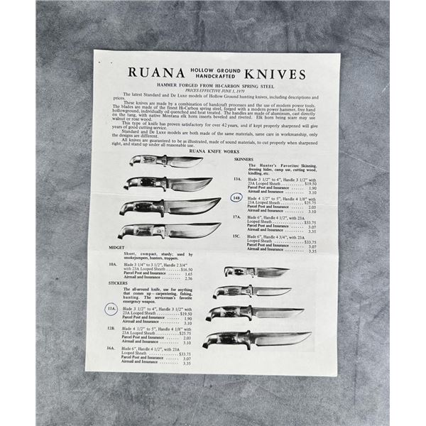 Rudy RH Ruana Bonner Montana Knife Flyer