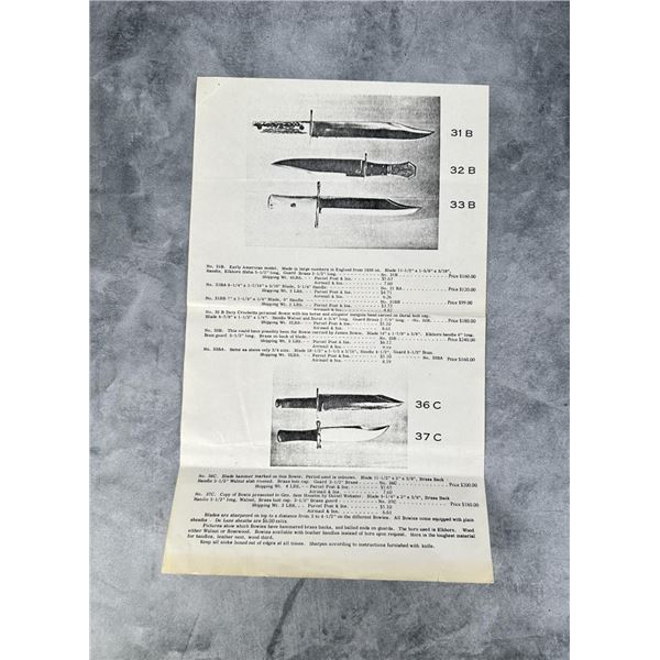 Rudy RH Ruana Bonner Montana Bowie Knife Flyer