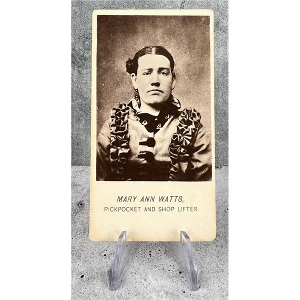 Antique Criminal CDV Photo Mug Shot Pickpocket