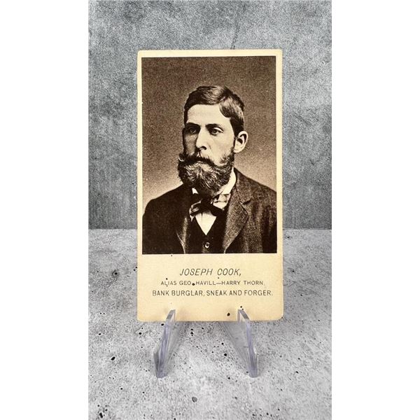 Antique Criminal CDV Photo Mug Shot Bank Burglar