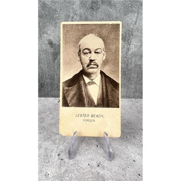 Antique Criminal CDV Photo Mug Shot Forger