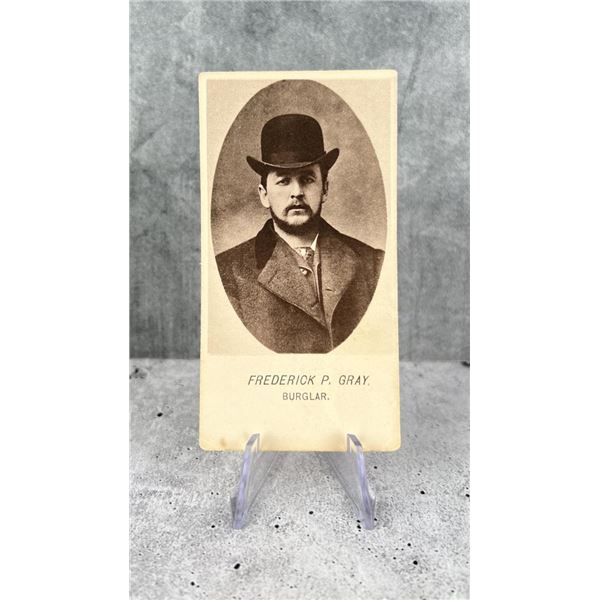 Antique Criminal CDV Photo Mug Shot Burglar