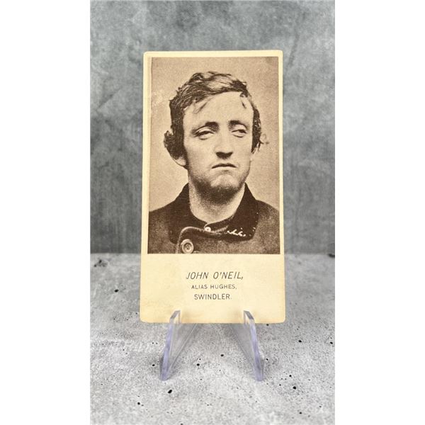 Antique Criminal CDV Photo Mug Shot Swindler