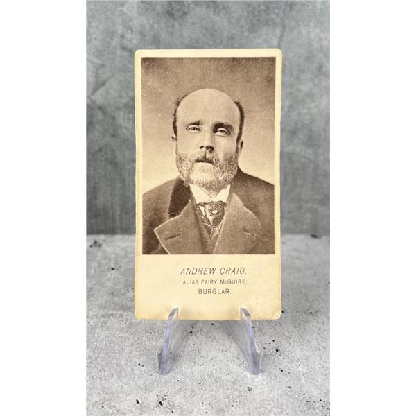 Antique Criminal CDV Photo Mug Shot Burglar