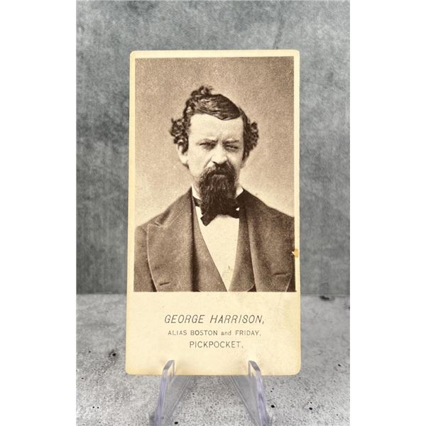 Antique Criminal CDV Photo Mug Shot Pickpocket