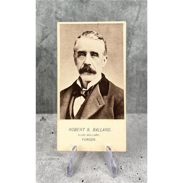 Antique Criminal CDV Photo Mug Shot Forger