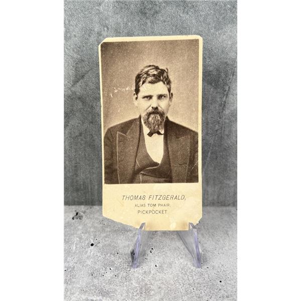 Antique Criminal CDV Photo Mug Shot Pickpocket
