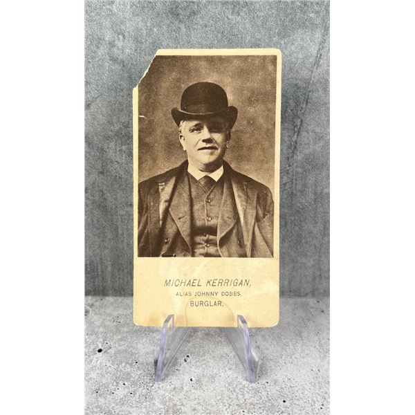 Antique Criminal CDV Photo Mug Shot Burglar
