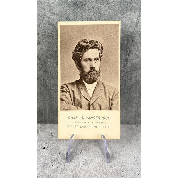 Antique Criminal CDV Photo Mug Shot Counterfeiter