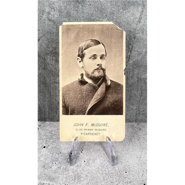 Antique Criminal CDV Photo Mug Shot Pickpocket