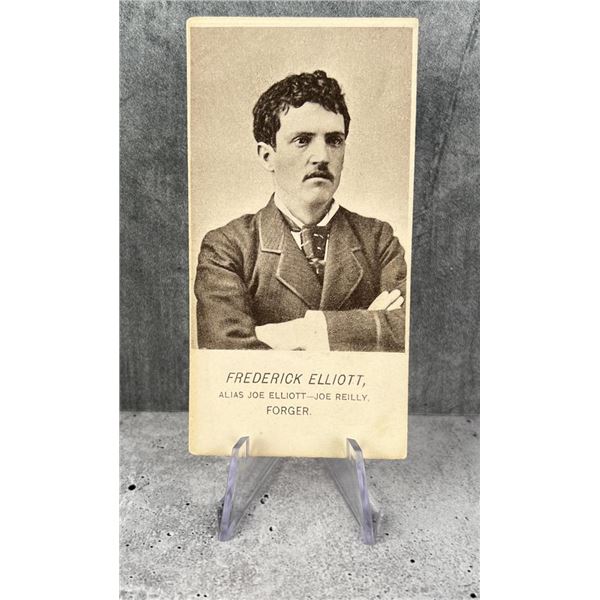 Antique Criminal CDV Photo Mug Shot Forger