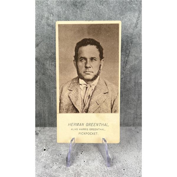 Antique Criminal CDV Photo Mug Shot Pickpocket