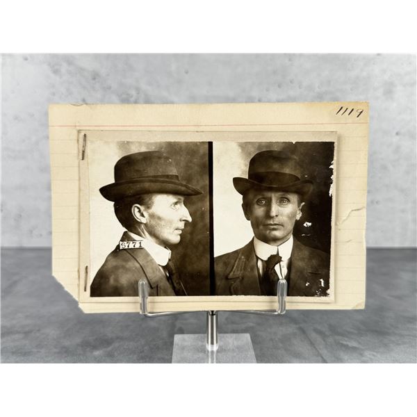 1909 Criminal Mug Shot Leavenworth Penitentiary