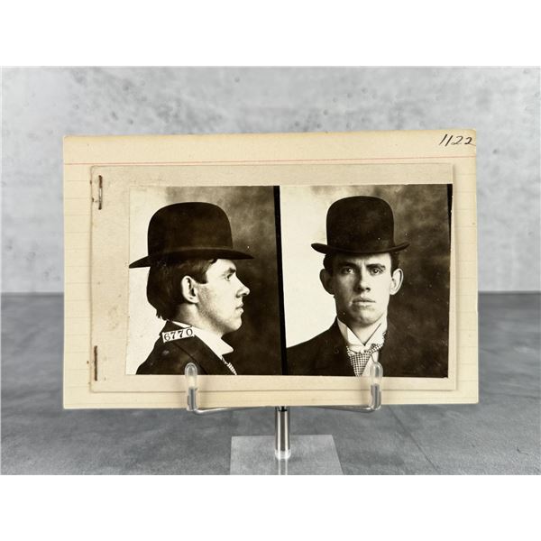 1909 Criminal Mug Shot Leavenworth Penitentiary