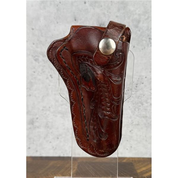 Tooled Leather Cowboy Derringer Pistol Holster