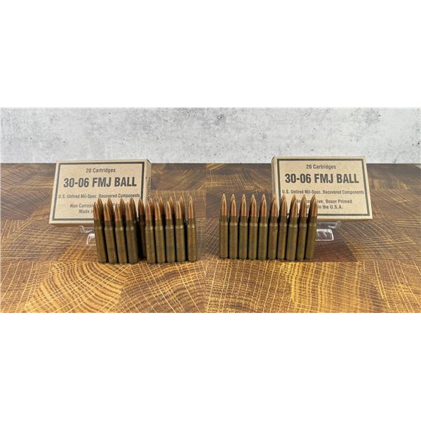 39 Rounds of .30-06 FMJ Ball Rifle Ammo