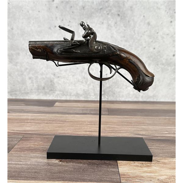 Velu Liege French Double Barrel Flintlock Pistol