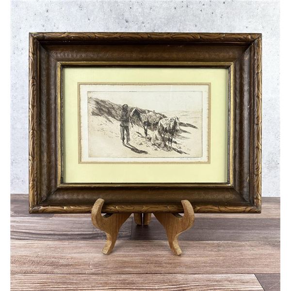 Edward Borein Drypoint Etching
