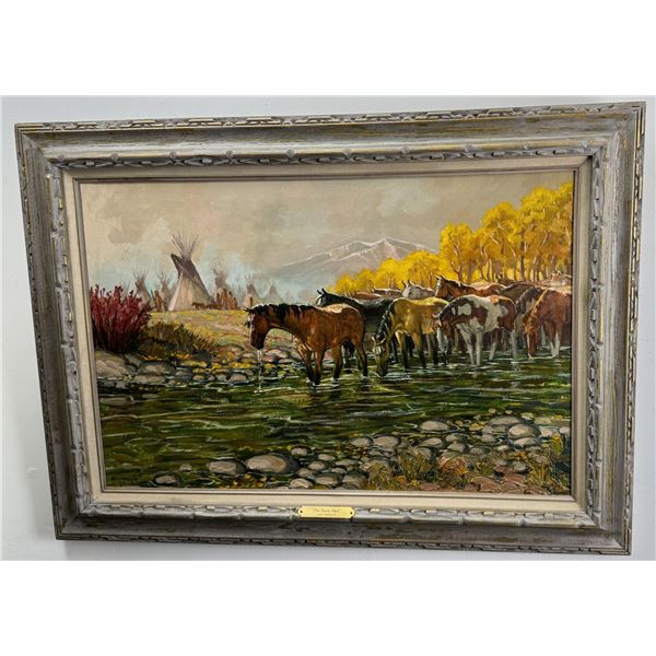 Jack Roberts The Horse Herd Oil Painting