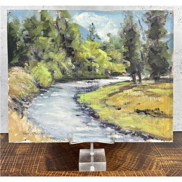 Thomas English Oil on Board Painting Montana