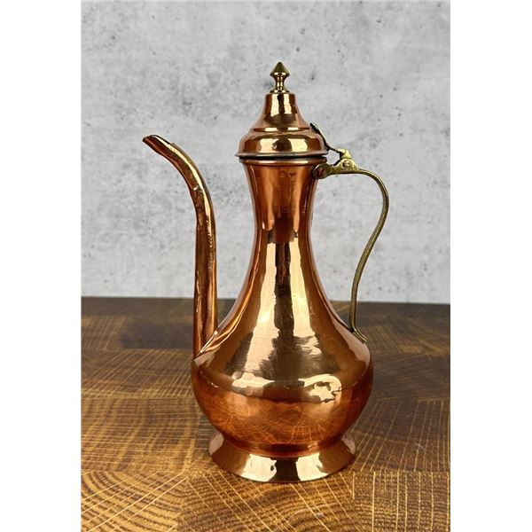 Antique Hand Hammered Copper Dallah