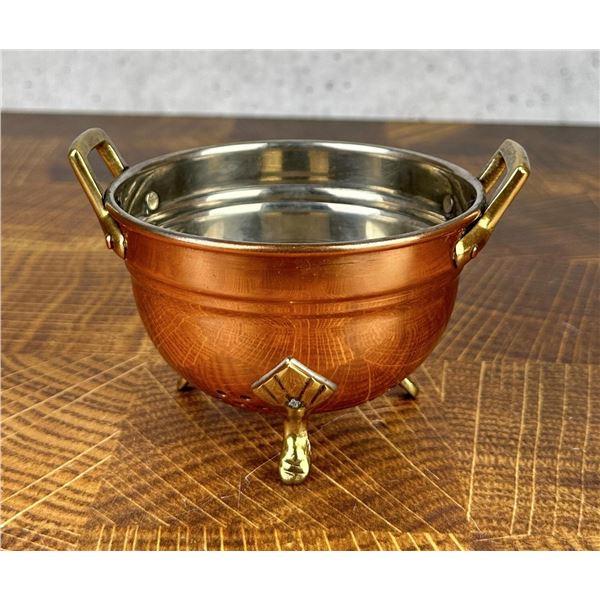 Copper and Brass Colander Strainer
