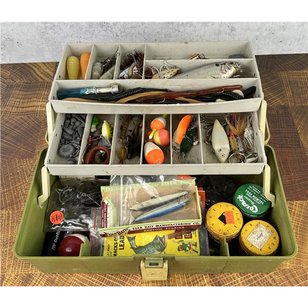Vintage Tackle Box Full of Fishing Lures