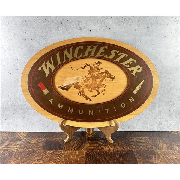 Wood Winchester Ammunition Dealer Sign