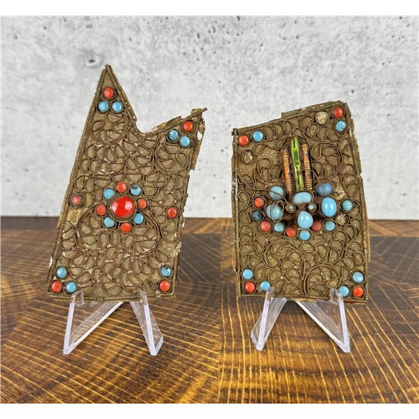 Antique Tibetan Brass & Turquoise Embellishments