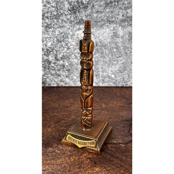 Yosemite National Park Souvenir Copper Totem Pole