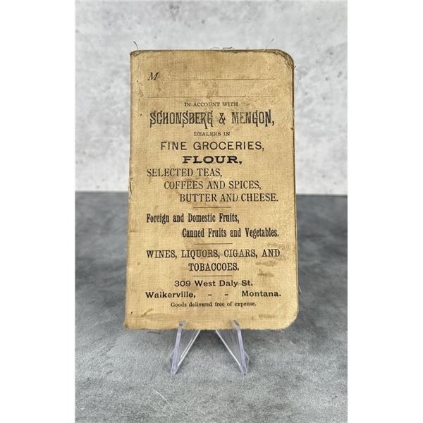 Walkerville Montana Grocery Store Notebook
