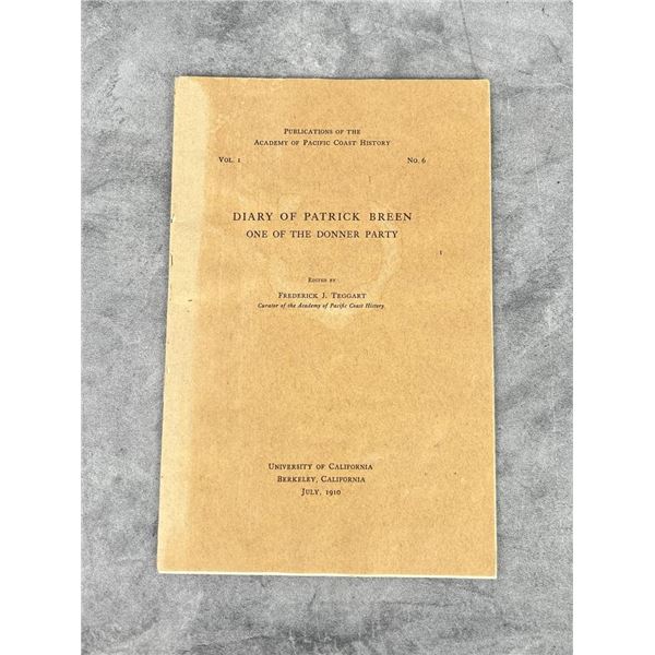 Diary Of Patrick Breen One Of The Donner Party