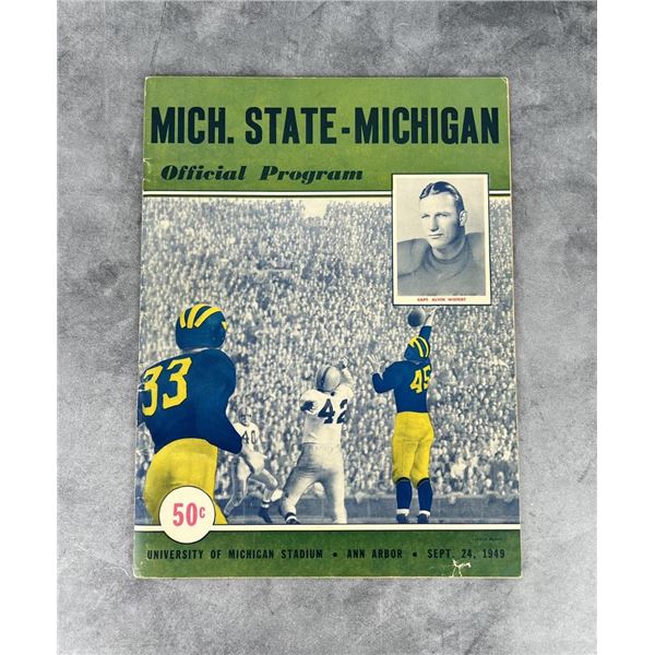 1949 Michigan vs Michigan State Football Program