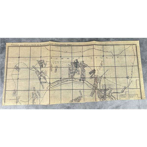 Old Park County Colorado Mining Map