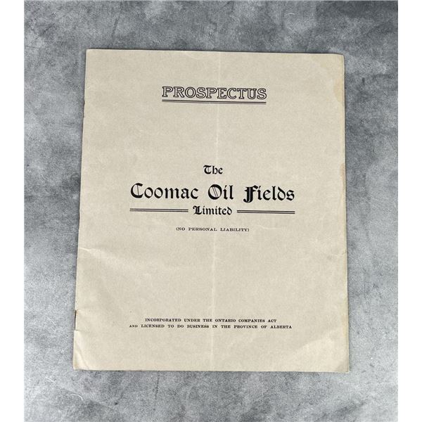 The Coomac Oil Fields Limited Prospectus