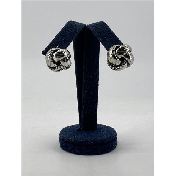 Sterling Silver Earrings Love Knot