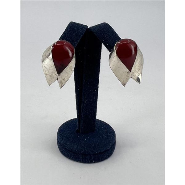 Sterling Silver & Carnelian Earrings