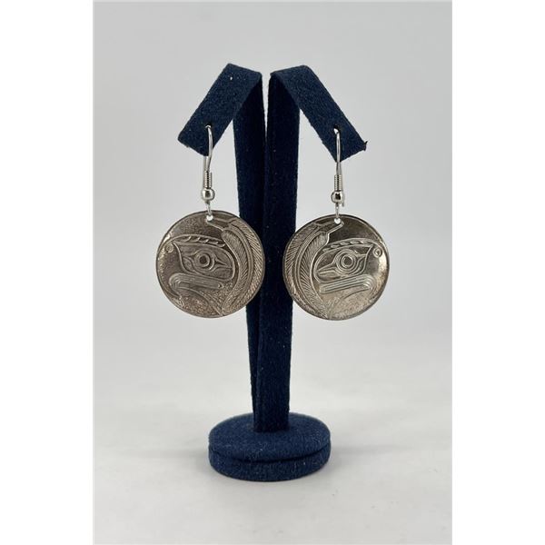 Northwest Coast Haida Indian Sterling Earrings