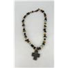 Image 2 : Zuni Inlay Cross On Stone Bead Necklace